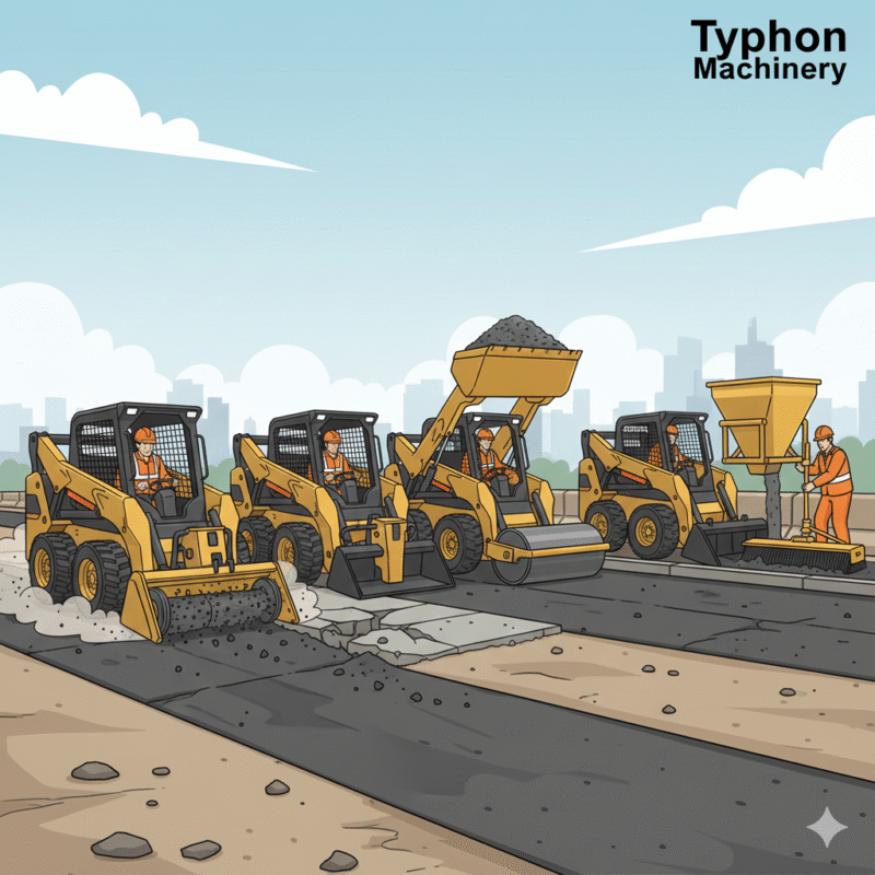 Skid Steers in Roadwork