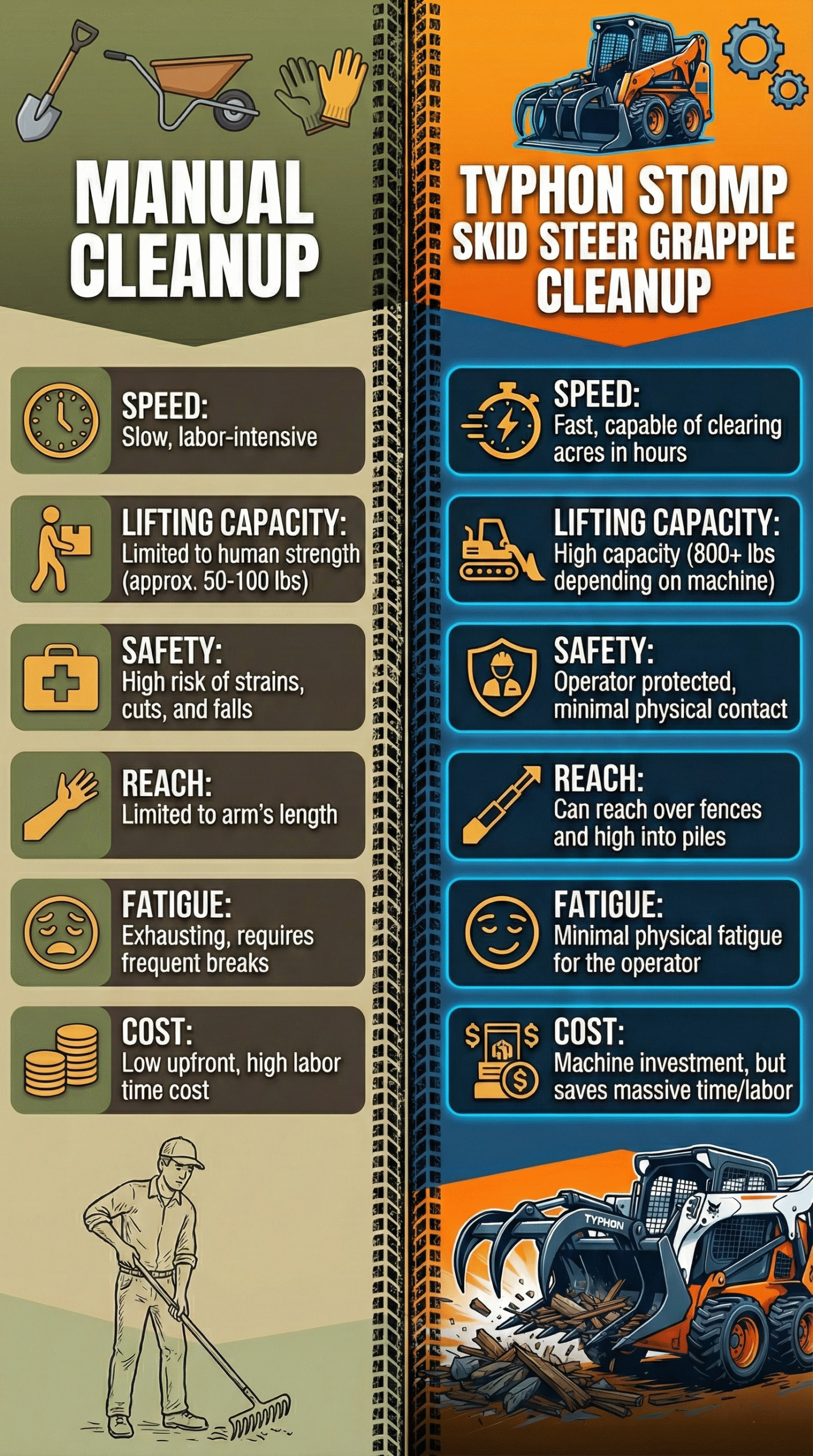 TYPHON STOMP Skid Steer Grapple