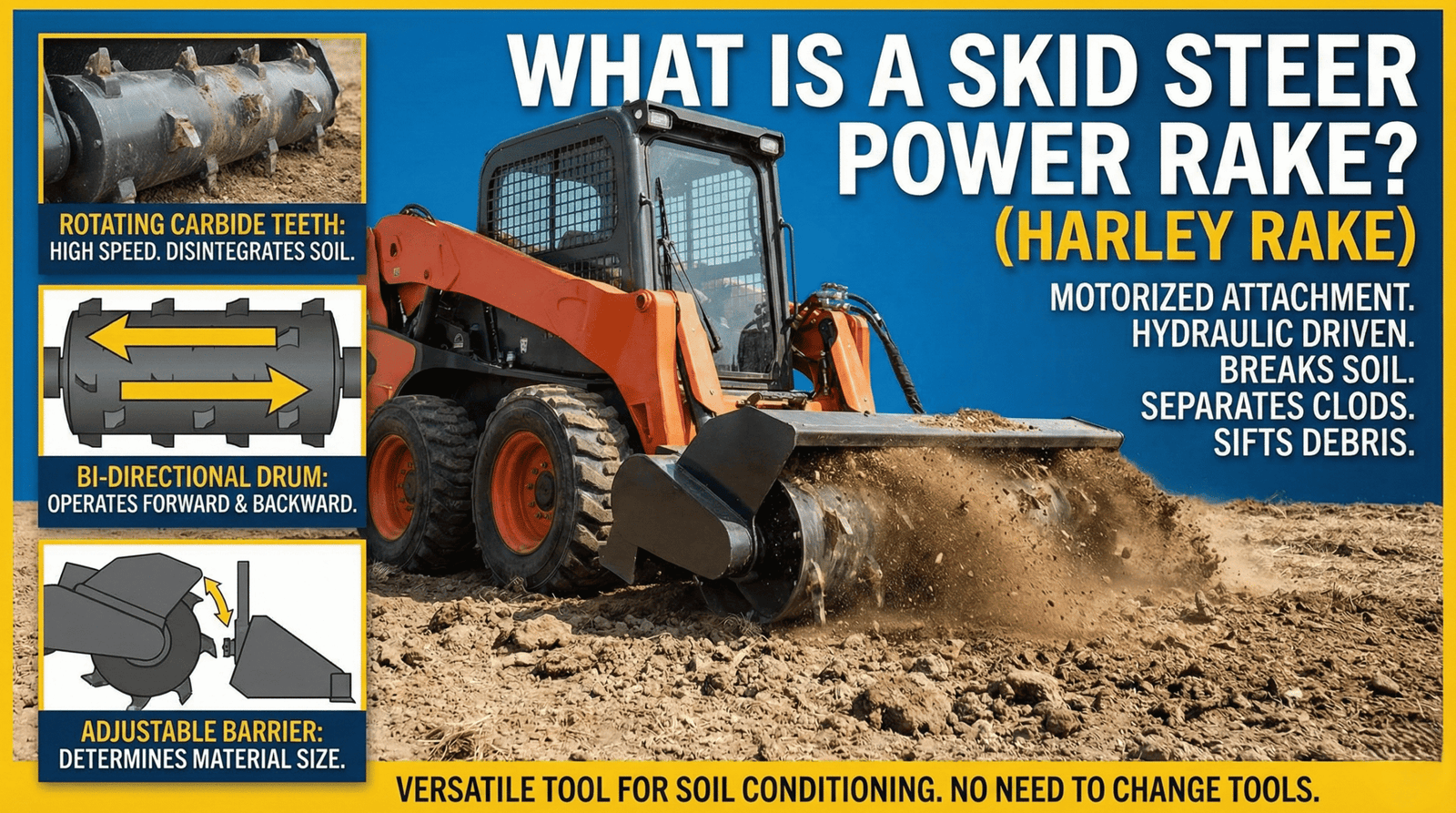 Skid Steer Power Rake