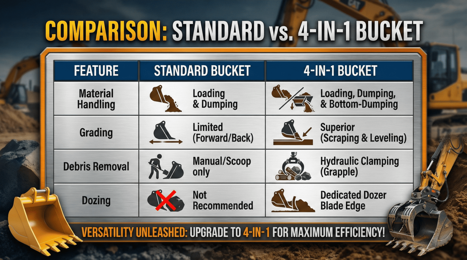 Master the 4-in-1 Bucket! Learn essential techniques!