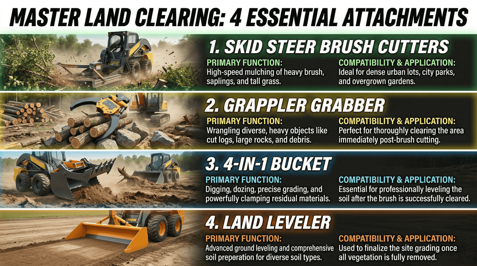 Skid Steer Brush Cutters attachment