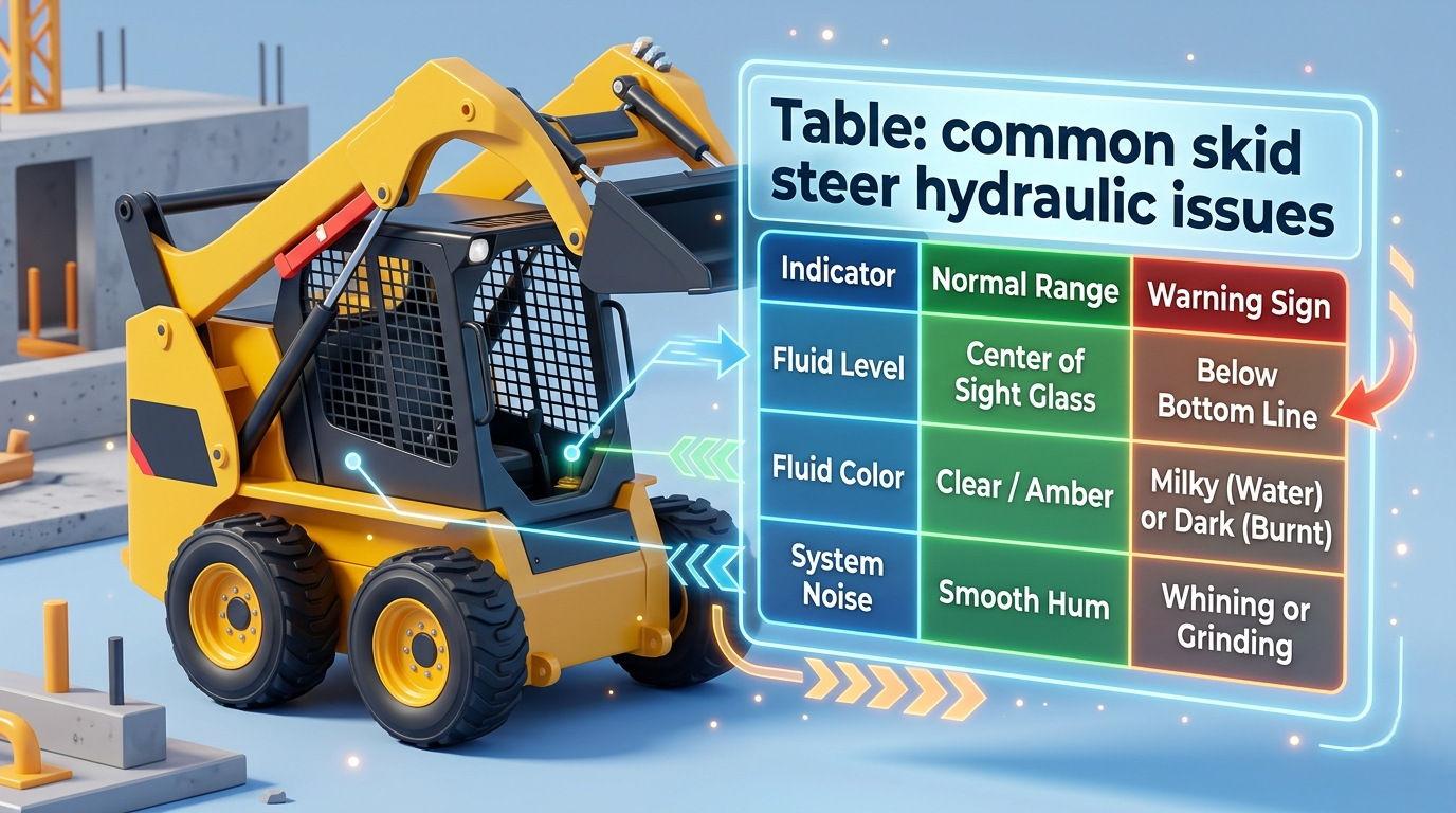 Common skid steer hydraulic issues