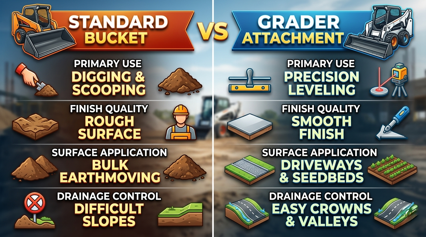 Skid Steer Grader Attachment Comparison