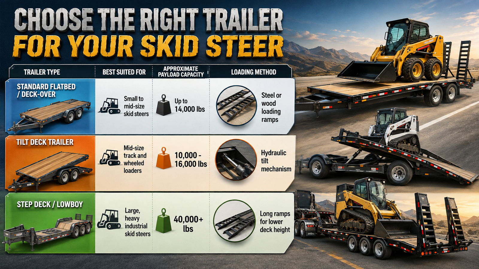 Load and Tie Down a Skid Steer Safely Tab