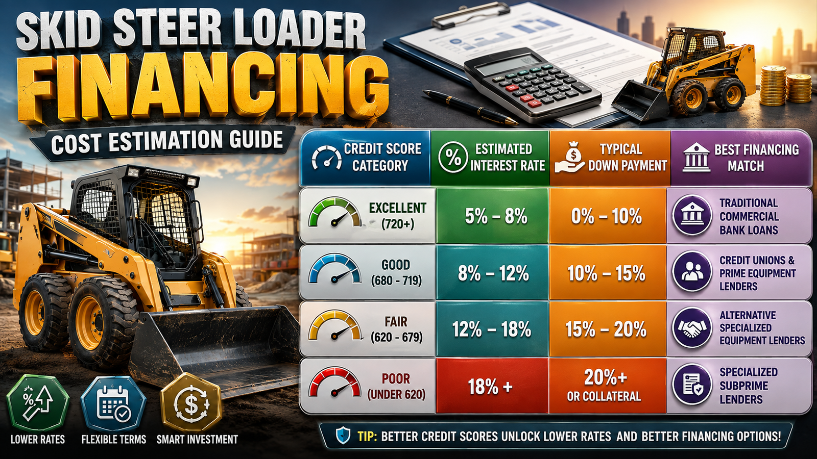 Skid Steer Loader Financing Table