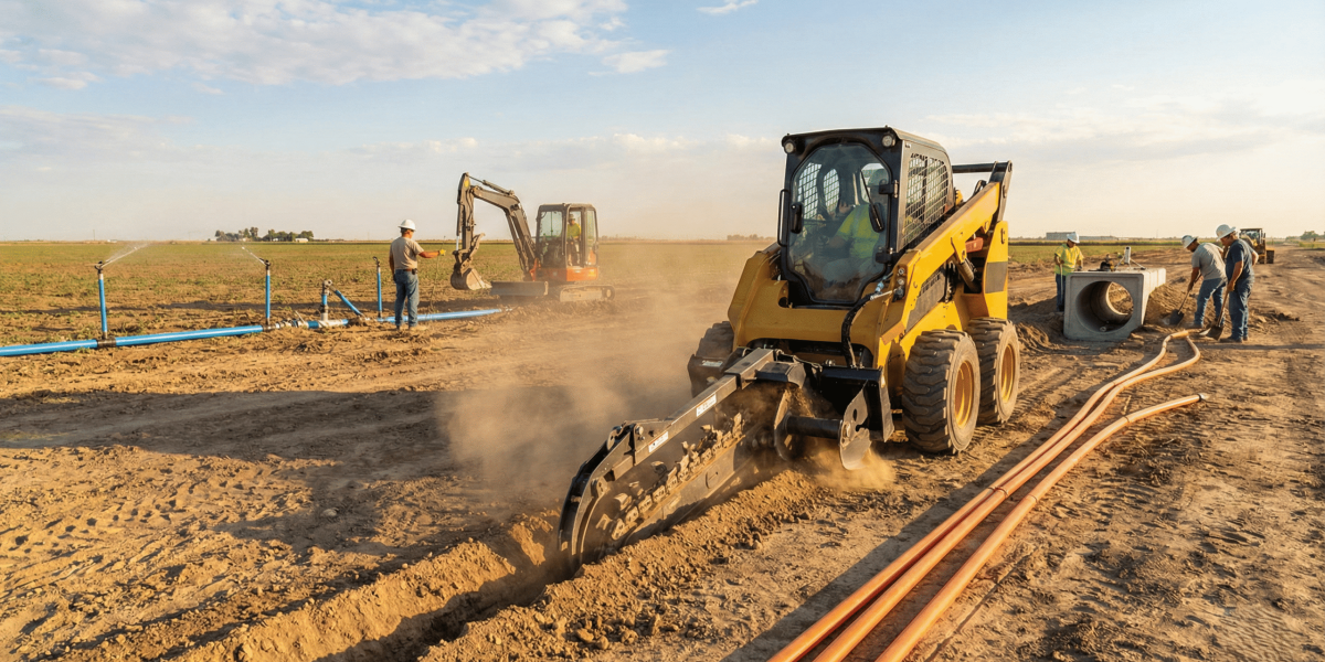 Skid Steer Trenchers and Skid Steer Attachment
